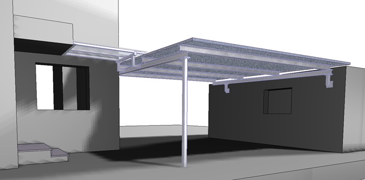 Carport mit Eingang